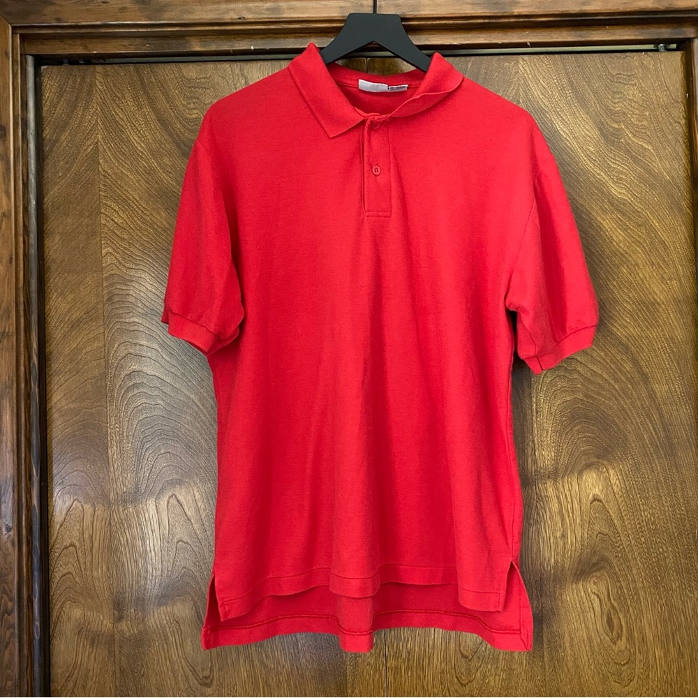 Vintage Men’s XL Levi’s Red Polo Short Sleeve Shirt 80s 90s Lightweight Collared